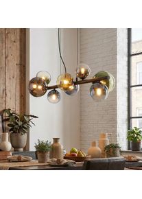 hofstein Chehalis Pendellampa, kullampa, Pendelbelysning Bl&aring;, Krom, Gr&ouml;n, Klart, R&ouml;kf&auml;rger, 8-ljusk&auml;llor