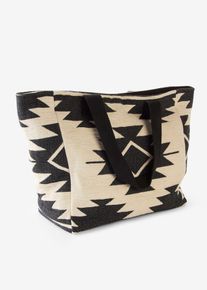 Shopper Canvas, beige, Gr&ouml;&szlig;e 35x38,5 cm, mit Baumwolle, bonprix