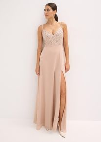 Abendkleid, beige, Gr&ouml;&szlig;e 50, bonprix