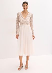 Cocktailkleid mit Paillettenstickerei, rosa, Gr&ouml;&szlig;e 38, bonprix