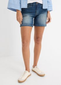 Jeansshorts Slim Fit Mid Waist 2er Pack, blau, Gr&ouml;&szlig;e 36, mit Baumwolle, bonprix