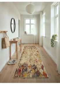 benuta nest Juoksija Casa Beige/Moniv&auml;rinen 70x240 cm Beige/Moniv&auml;rinen Vintage