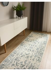 benuta Basic Suki Cr&egrave;me/Mint 80x240 cm Vloerkleed0000 - Moderne Vintage Vloerkleden