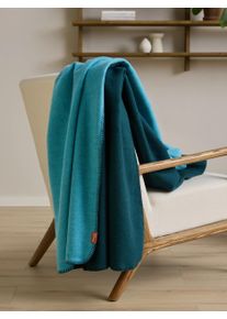 Couverture Mona Turquoise 140x200 cm - Tapis poil court design moderne pour salon