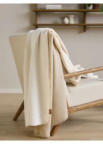 Couverture Mona Cr&egrave;me 140x200 cm - Tapis poil court design moderne pour salon