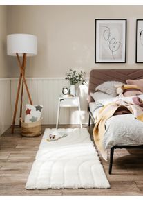 benuta nest Bieżnik Emy kremowy 70x200 cm Poliester Tęcza,Jednolity