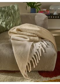 Couverture Lara Beige 130x170 cm - Tapis poil court design moderne pour salon