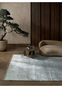 Tapis poil ras en viscose Rubin Menthe 20x20 cm &Eacute;chantillon - Tapis poil court design moderne pour salon