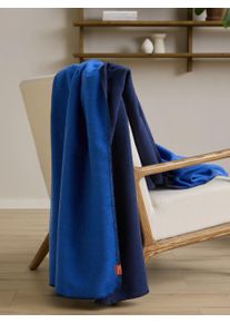 Couverture Mona Bleu 140x200 cm - Tapis poil court design moderne pour salon