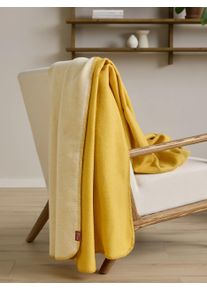 Couverture Mona Jaune 140x200 cm - Tapis poil court design moderne pour salon