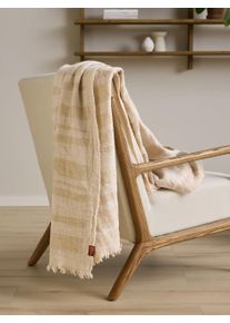 Couverture Jana Cr&egrave;me/Beige 130x180 cm - Tapis poil court design moderne pour salon