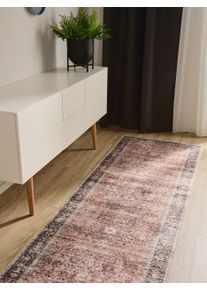 benuta Basic Bieżnik George wielobarwny 80x240 cm Poliester Vintage