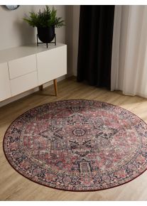 benuta Basic Vaskbart t&aelig;ppe George Flerfarvet/Beige &oslash; 160 cm Polyester Vintage