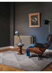 benuta Basic Tapis en laine Folia Gris 120x180 cm - Tapis en fibres naturelles