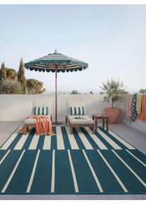 Tapis poil ras d'int&eacute;rieur et d'ext&eacute;rieur Reed Petrol 200x285 cm - Tapis poil court design moderne pour salon