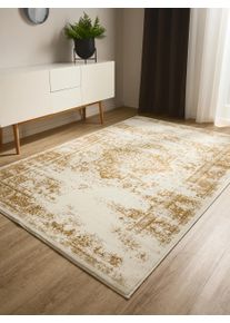 benuta Basic Teppe Suki Cr&egrave;me/Geel 80x150 cm Krem/Gul Vintage