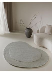 benuta pure Tapis en laine Shape Gris 200x300 cm - Tapis en fibres naturelles