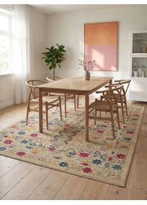benuta nest Tapis Vintage Casa Multicouleur 200x290 cm - Tapis poil ras / effet us&eacute;
