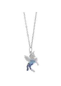 Adelia&acute;s Adelia ́s Gliederkette &raquo;Kinder Halskette &iquest; Einhorn aus 925 Silber mit Zirkonia 42+5&laquo;