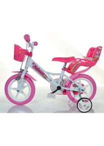 DINO BIKES Kinderfahrrad &raquo;12" Unicorn Einhorn stabiler Stahl-Rahmen, St&uuml;tzr&auml;der, kindgerecht&laquo; 1 Gang mit St&uuml;tzr&auml;dern, Korb und Puppensitz