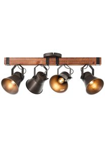 Brilliant Deckenstrahler &raquo;Decca&laquo; E27 1 Stk. Spotbalken 4flg schwarz stahl