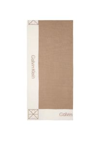 Calvin Klein Modetuch &raquo;LINEN BLEND EMBLEM PAREO SCARF&laquo; Mit Farbkontrasten