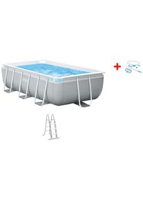 Intex Rechteckpool &raquo;&raquo;Framepool&laquo; 300x175x80 cm&laquo; inkl. hochwertigem Pool-Reinigungsset