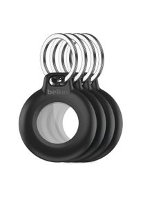 Belkin Schl&uuml;sselanh&auml;nger Set "Secure Holder 4er-Pack wasserfest f&uuml;r Apple AirTag", schwarz, Schl&uuml;sselanh&auml;nger, Schl&uuml;sselanh&auml;nger Set