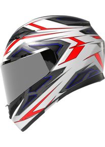 AGV K3 Space, casco integrale , colore: Opaco Bianco/Rosso Fluo/Grigio/Blu , dimensione: L