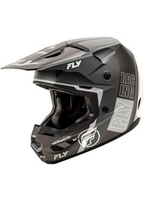 Fly Racing Kinetic Rally, motocross helmet , color: Matt Black/Grey/White , size: L