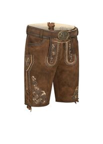 N&uuml;bler N&uuml;bler Trachtenlederhose &raquo;Lederhosen kurz Latz Manfred&laquo; braun, Gr&ouml;&szlig;e 46
