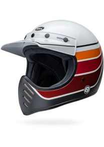 Bell Moto-3 RSD Saddleback, motocross helmet , color: White/Black/Dark Red/Orange , size: S