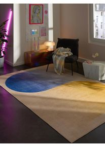 benuta POP Pest&auml;v&auml; matto Luna Sininen/Keltainen 80x150 cm Sininen/Keltainen Abstrakti