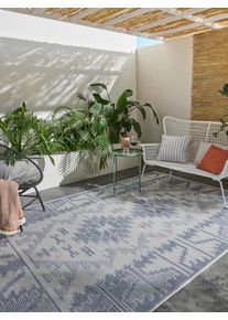 benuta nest Sis&auml;- ja ulkomatto Bronco Tummansininen 80x150 cm Tummansininen Geometrinen