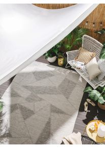 benuta nest Sis&auml;- ja ulkomatto Bronco Harmaa 80x150 cm Harmaa Geometrinen