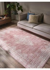 benuta POP Pest&auml;v&auml; matto Laury Vaaleanpunainen 120x170 cm Vaaleanpunainen Vintage