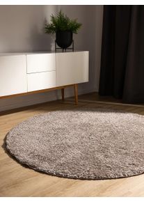 benuta Basic Pest&auml;v&auml; p&ouml;rr&ouml;matto Soho Taupe &oslash; 80 cm py&ouml;re&auml; Taupe Yksiv&auml;rinen