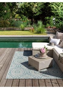 benuta nest Sis&auml;- ja ulkomatto Cleo Beige/Turkoosi 80x150 cm Beige/Turkoosi Geometrinen,Ornament