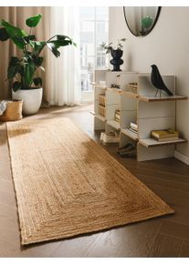 benuta pure Juuttimatto Jutta Vaaleanruskea 70x200 cm Vaaleanruskea Yksiv&auml;rinen