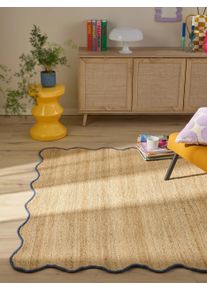 benuta POP Juuttimatto Mambo Sininen 120x170 cm Sininen Reunus