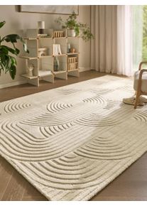 benuta pure Villamatto Nuria Kerma 120x170 cm Kerma Abstrakti,Geometrinen,Rakennemix