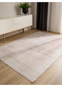 benuta Basic Pest&auml;v&auml; matto George Beige/Vaaleanpunainen 60x120 cm Beige/Vaaleanpunainen Vintage