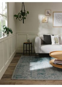 benuta nest Lankakudottu matto Frencie Sininen 80x165 cm Sininen Vintage