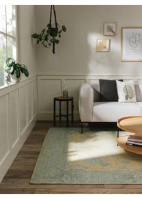 benuta nest Lankakudottu matto Frencie Sininen 80x165 cm Sininen It&auml;mainen,Vintage