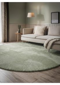 benuta nest Py&ouml;re&auml; p&ouml;rr&ouml;matto Soda Vaaleanvihre&auml; &oslash; 120 cm Vaaleanvihre&auml; Yksiv&auml;rinen