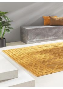benuta nest Sis&auml;- ja ulkomatto Bonte Keltainen 80x150 cm Keltainen Geometrinen,Ornament