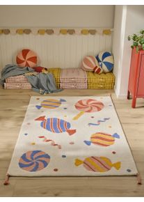 Lytte Pest&auml;v&auml; lastenmatto Caramelle Moniv&auml;rinen 100x150 cm Moniv&auml;rinen Lasten kuvio