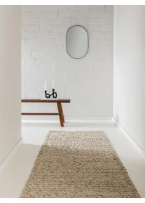 benuta pure Villamatto Lana Beige 70x200 cm Beige Yksiv&auml;rinen