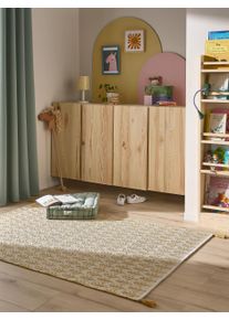 Lytte Pest&auml;v&auml; lastenmatto Elli Keltainen 90x130 cm Keltainen Kukallinen