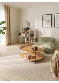 benuta pure Villamatto Imke Beige 120x170 cm Beige Yksiv&auml;rinen,Rakennemix